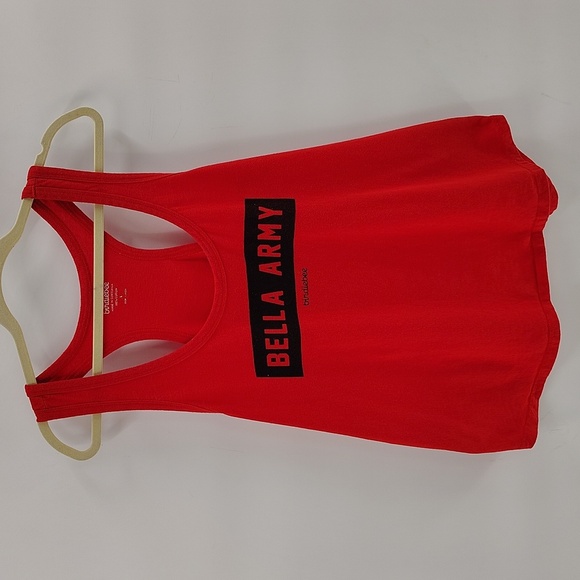 Birdiebee Bella Army Red Tank Top Size Large Racer Back Style Relaxed - Picture 1 of 7